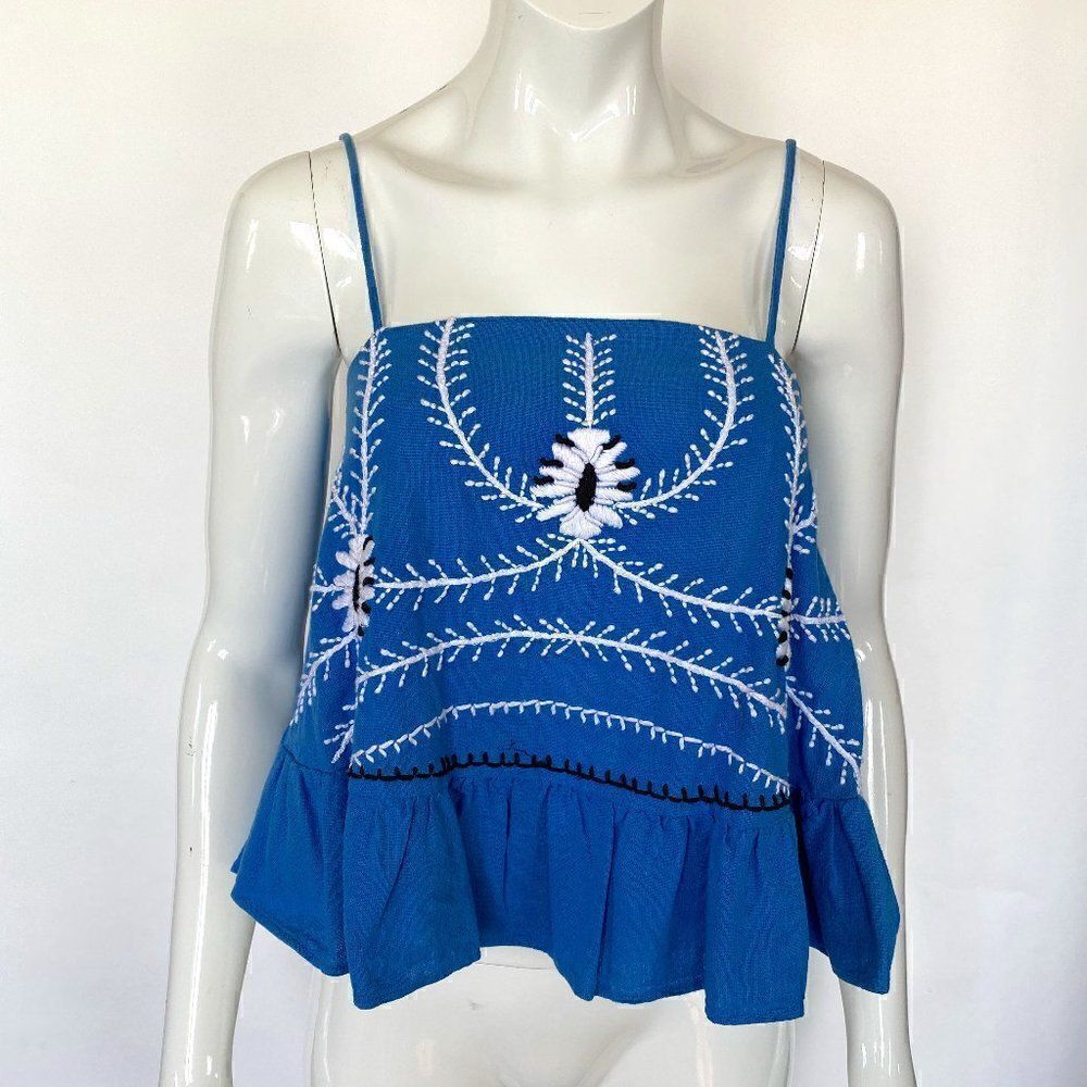 Piper by Townsen Embroidered Ruffle Top
